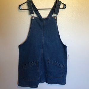 Denim overall dress